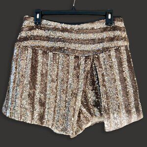 Venus | All Over Gold Sequin Skort | 10